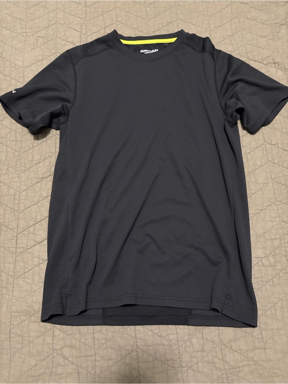 Nathan Running Shirt Men’s Medium Black Short Sleeve Performance